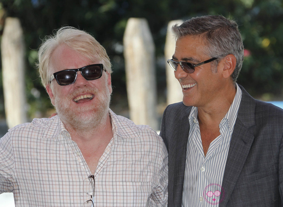 Philip Hoffman y George Clooney presentan 'The Ides of march' en Venecia
