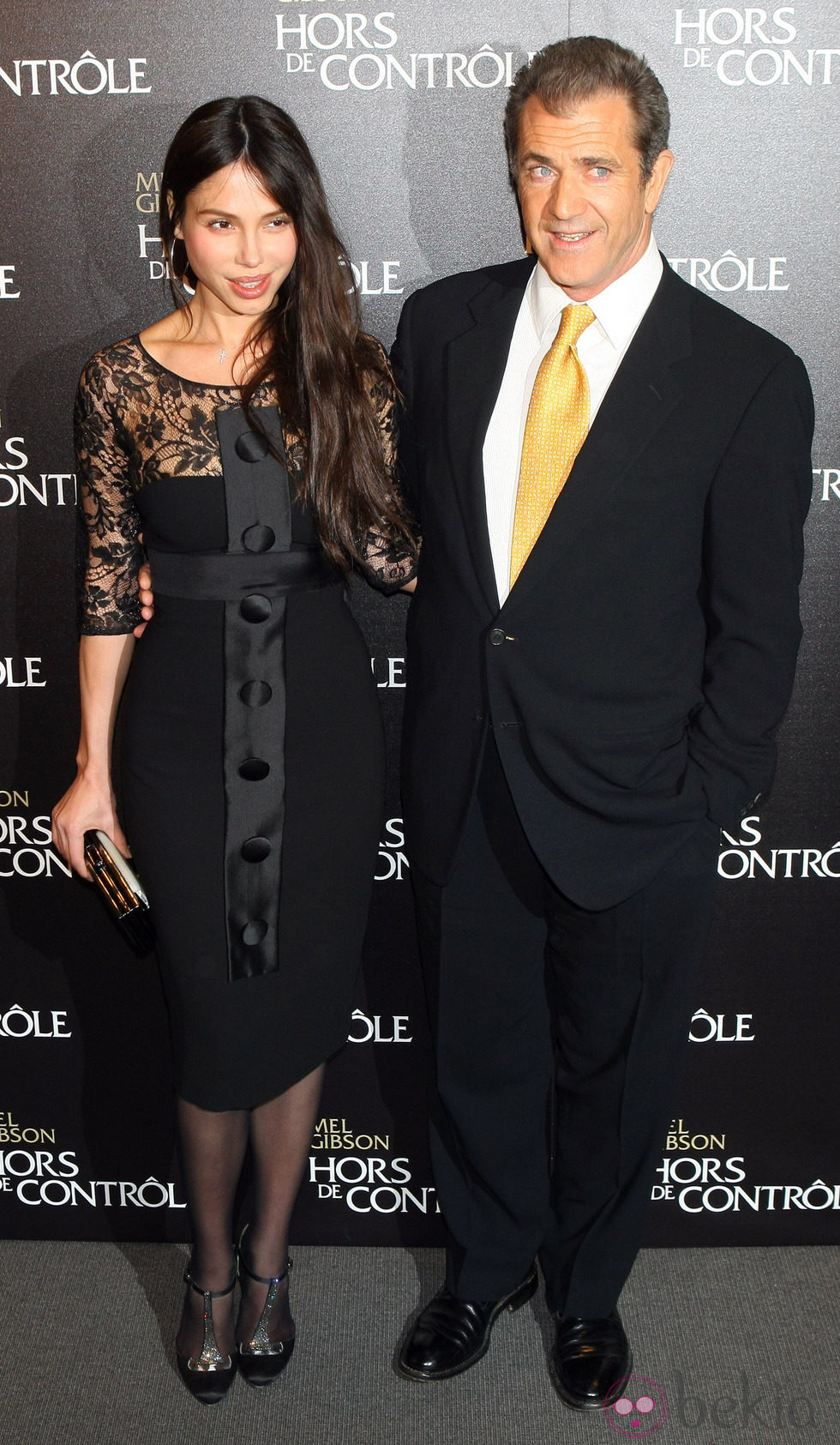 Mel Gibson junto a su ex pareja Oksana Grigorieva