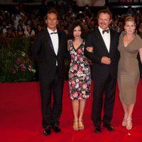 Alexandre Desplat, Yasmina Reza, John C. Reilly, Kate Winslet y Christoph Waltz en la Mostra de Venecia