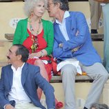 La Duquesa de Alba y Alfonso Díez muy cómplices en la corrida Goyesca de Ronda