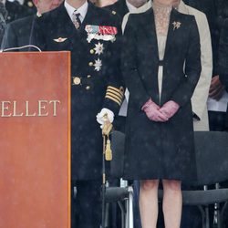 Los Príncipes Federico y Mary de Dinamarca en un homenaje a los soldados caídos