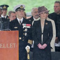 Los Príncipes Federico y Mary de Dinamarca en un homenaje a los soldados caídos