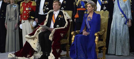El Rey Guillermo Alejandro y Máxima de Holanda en la investidura de Guillermo Alejandro