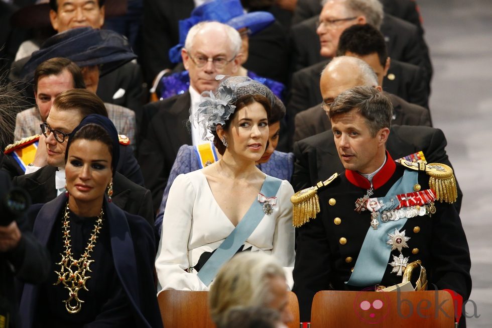 Los príncipes Federico y Mary de Dinamarca en la ceremonia de investidura de Guillermo Alejandro de Holanda