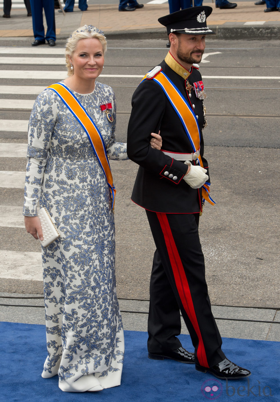 Haakon y Mette-Marit de Noruega en la investidura de Guillermo Alejandro de Holanda