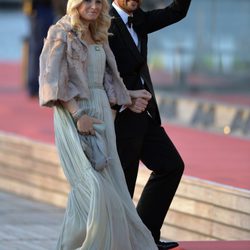 Haakon y Mette-Marit de Noruega en la cena de gala por la coronación de Guillermo Alejandro de Holanda