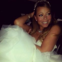 Mariah Carey vestida de novia en su tercera boda con Nick Cannon