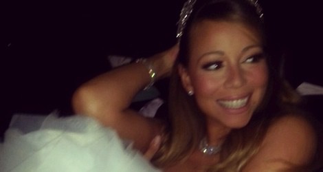 Mariah Carey vestida de novia en su tercera boda con Nick Cannon