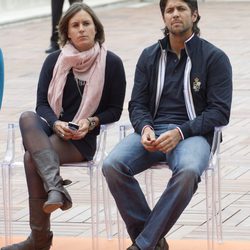 Anabel Medina y Fernando Verdasco en la presentación del Madrid Open 2013