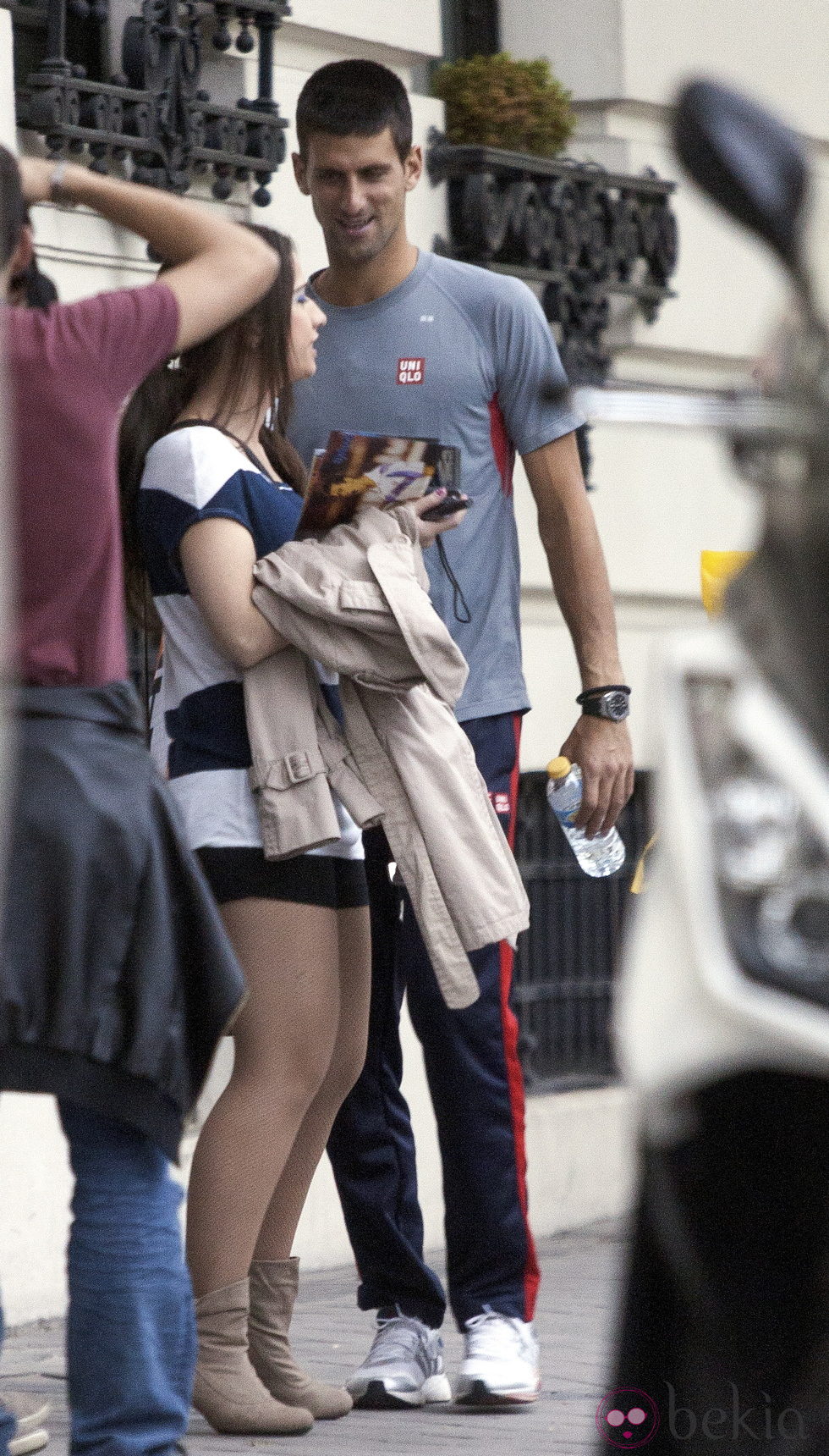 Novak Djokovic atiende a sus fans en Madrid