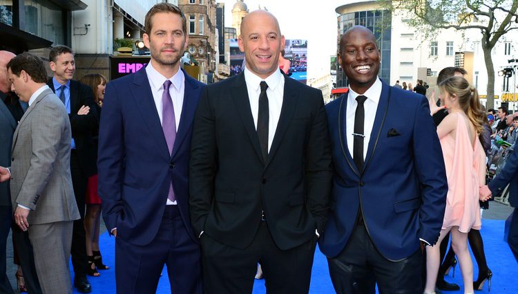 Paul Walker, Vin Diesel y Tyrese Gibson en el estreno mundial de 'Fast&Furious 6' en Londres