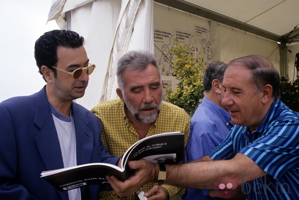 Alfredo Landa con Fernando Guillén y José Luis garci
