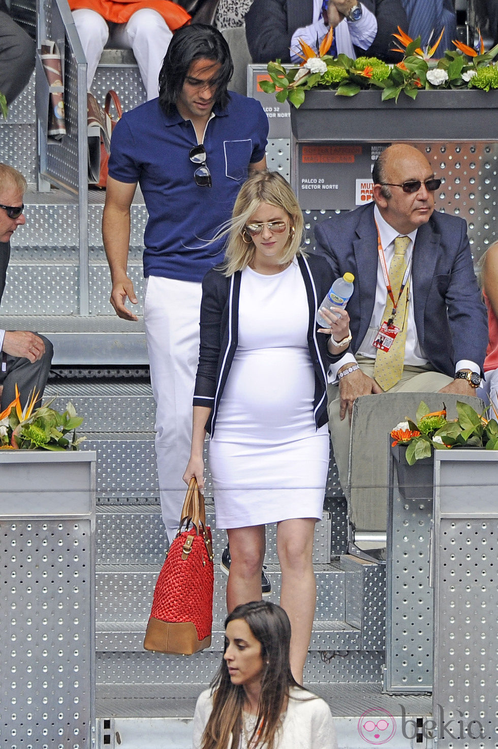 Lorelei Tarón luce embarazo junto a Falcao en el Open Madrid 2013