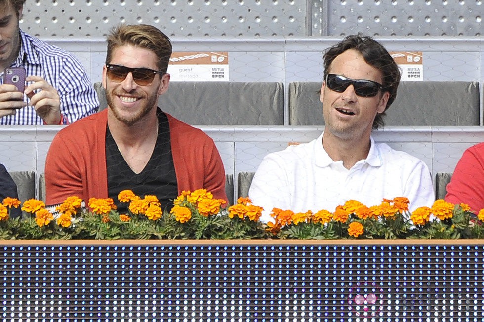 Sergio Ramos y Carlos Moyá en el Open Madrid 2013