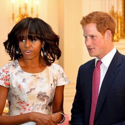 Michelle Obama y el Príncipe Harry en la Casa Blanca