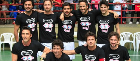 Equipo masculino del partido solidario en Madrid