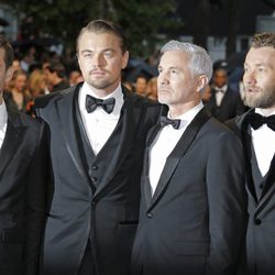 Tobey Maguire, Leonardo DiCaprio, Baz Luhrmann y Joel Edgerton en la ceremonia de apertura del Festival de Cannes 2013