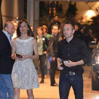 Andrés Iniesta y Anna Ortiz en la cena de celebración del título de Liga del Barça