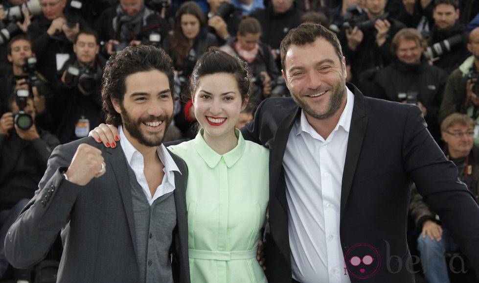 Tahar Rahim, Rebecca Zlotowski y Denis Menochet en el Festival de Cannes 2013