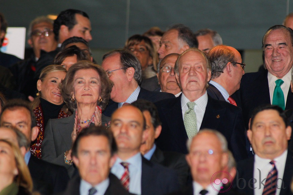 Los Reyes Juan Carlos y Sofía en la final de la Copa del Rey 2013