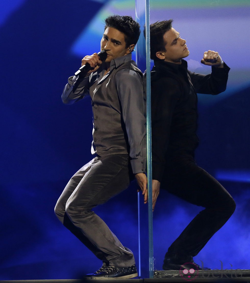 Farid Mammadov durante su actuación en el Festival de Eurovisión 2013