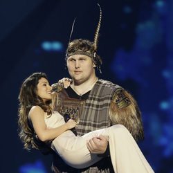 Zlata Ognevich durante su actuación en el Festival de Eurovisión 2013