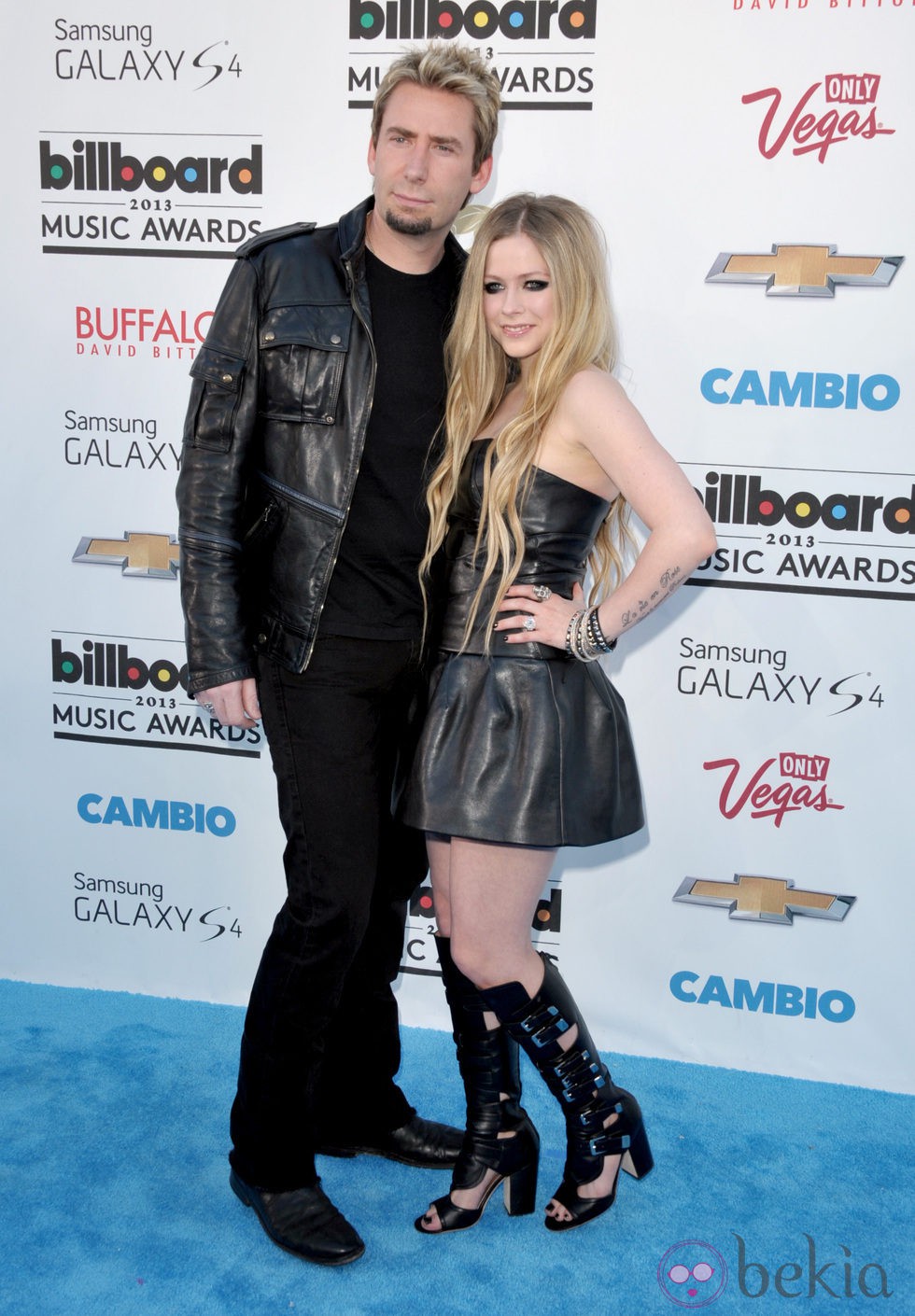 Avril Lavigne y Chad Kroeger en la alfombra roja de los Billboard Music Awards 2013