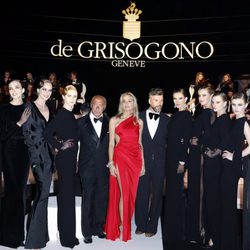 Fawaz Gruosi y Sharon Stone acompañados en la fiesta Grisogono de Cannes 2013