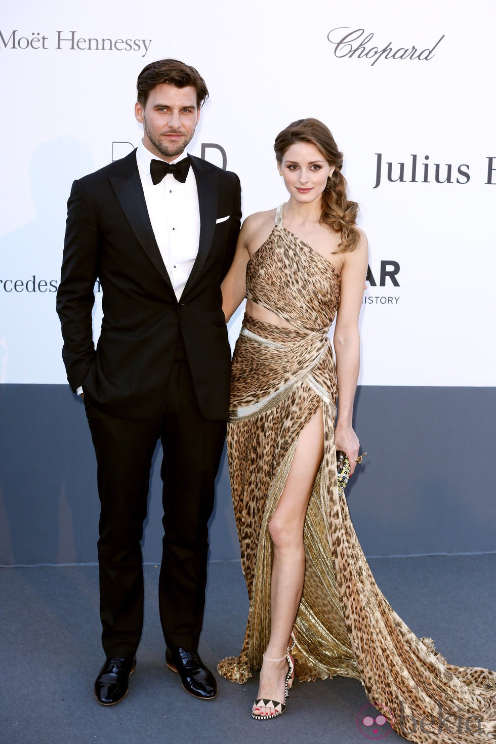 Olivia Palermo y Johannes Huebl en la gala amfAR del Festival de Cannes 2013