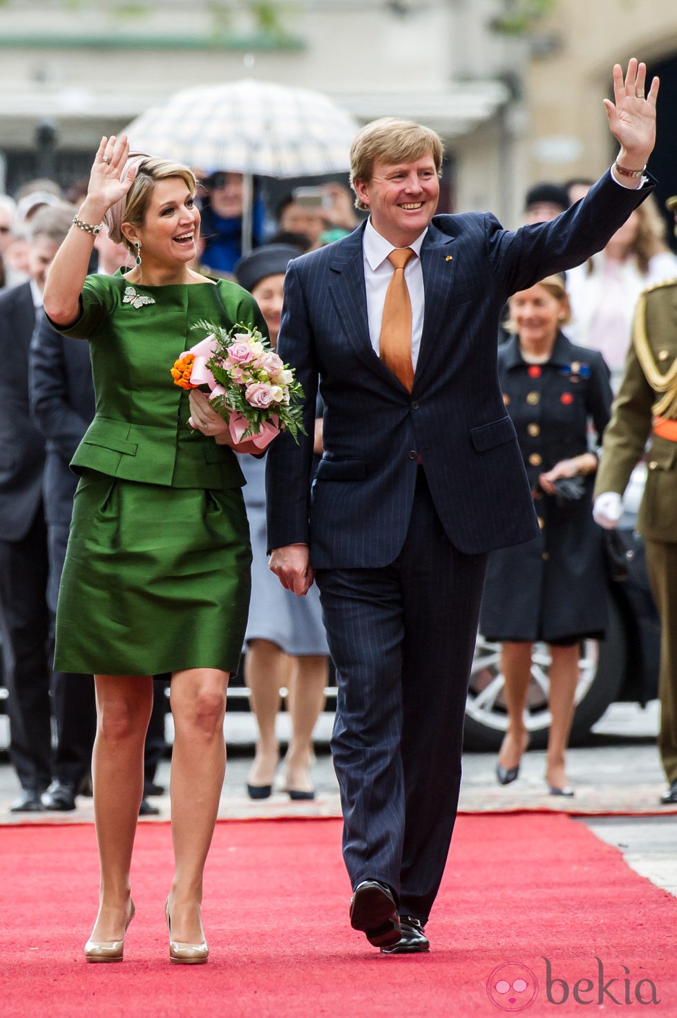 Guillermo Alejandro y Máxima de Holanda a su llegada a Luxemburgo