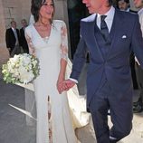 Cristina Sainz e Israel Bayon tras contraer matrimonio en Vegas de Matute