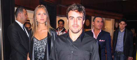 Fernando Alonso y Dasha Kapustina a su llegada a una fiesta en Montecarlo