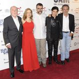 El director y el reparto de 'Hijo de Caín' en su estreno en Madrid