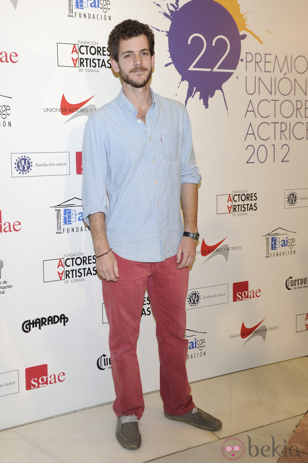 Guillermo Barrientos en la alfombra roja de los Premios Unión de Actores 2012