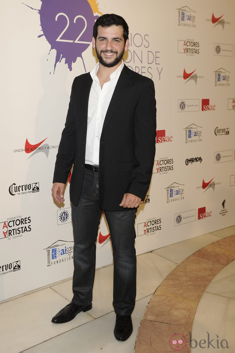 Fran Perea en la alfombra roja de los Premios Unión de Actores 2012