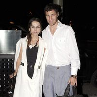 Iván Helguera y Lorena Casado en el aniversario de un restaurante