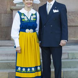Los Reyes Carlos Gustavo y Silvia en el Día Nacional de Suecia 2013