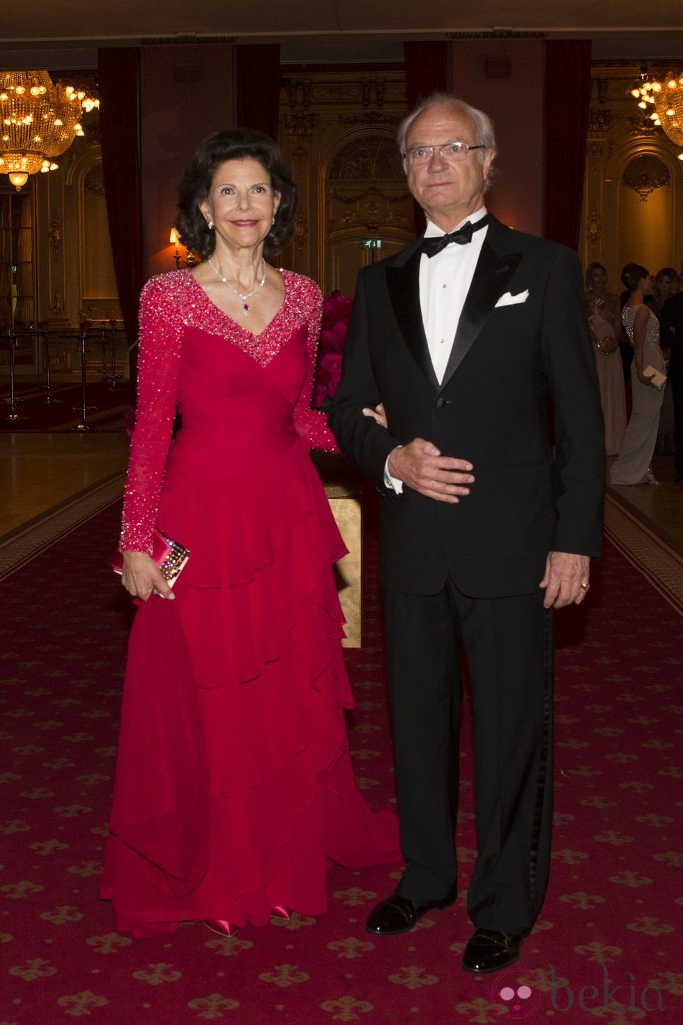 Carlos Gustavo y Silvia de Suecia en la cena previa a la boda de Magdalena de Suecia y Chris O'Neill