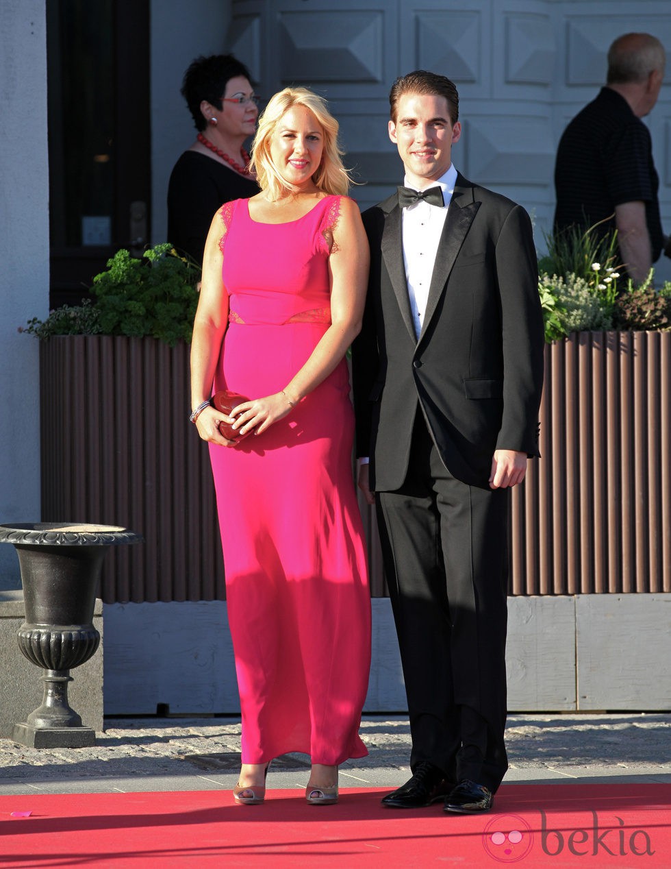 Theodora y Felipe de Grecia en la cena previa a la boda de Magdalena de Suecia y Chris O'Neill
