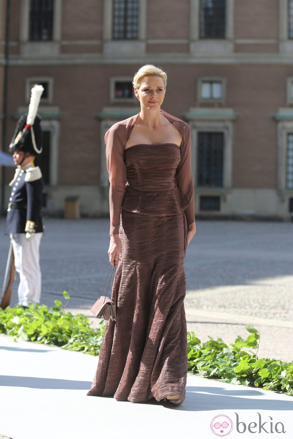 La Princesa Charlene de Mónaco llegando a la boda de Magdalena de Suecia y Chris O'Neill