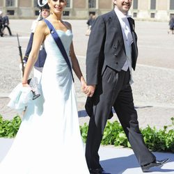 Los Príncipes Nicolás y Tatiana de Grecia en la boda de Magdalena de Suecia y Chris O'Neill