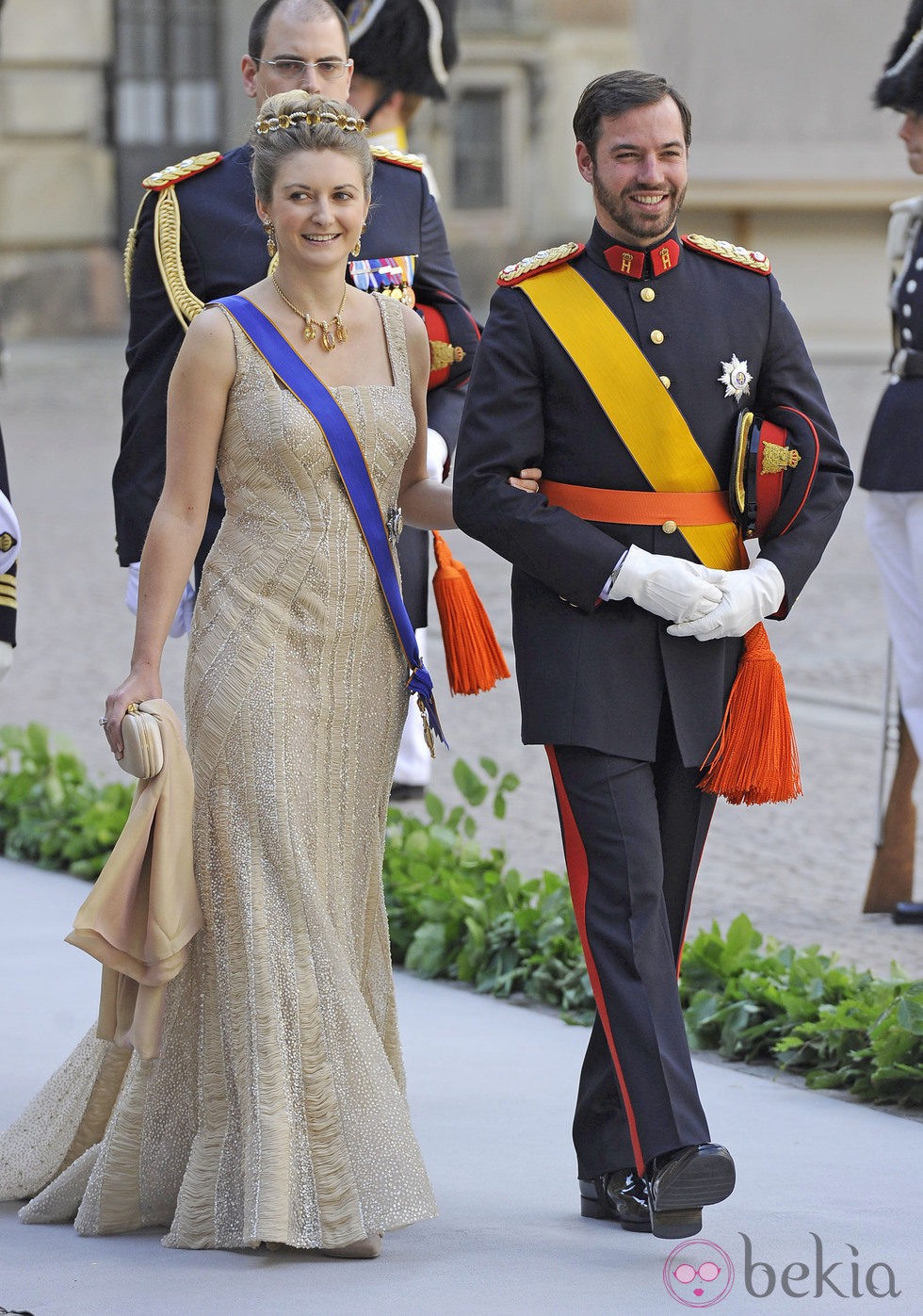 Los Príncipes Guillermo y Stéphanie de Luxemburgo en la boda de Magdalena de Suecia y Chris O'Neill