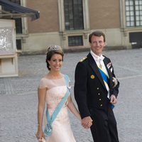 Los Príncipes Joaquín y Marie de Dinamarca en la boda de Magdalena de Suecia y Chris O'Neill