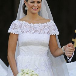 La Princesa Magdalena de Suecia con un vestido de novia diseñado por Valentino
