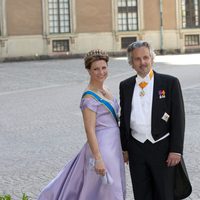 La Princesa Marta Luisa de Noruega y Ari Behn en la boda de Magdalena de Suecia y Chris O'Neill