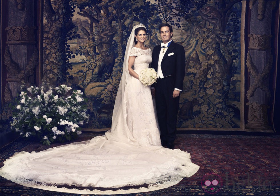 Fotografía oficial de la princesa Magdalena de Suecia y Christopher O'Neill