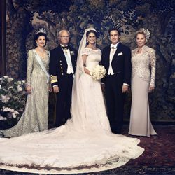 Fotografía oficial de la boda de la princesa Magdalena de Suecia y Christopher O'Neill