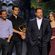 Zack Snyder, Henry Cavill, Amy Adams y Russel Crowe recogiendo un premio en los Guys Choice Awards
