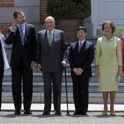 La Familia Real Española con Naruhito de Japón en Zarzuela