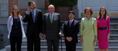 La Familia Real Española con Naruhito de Japón en Zarzuela